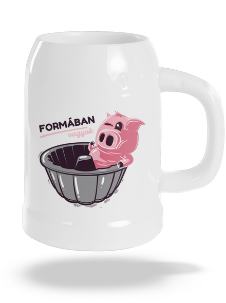 Formában söröskorsó White