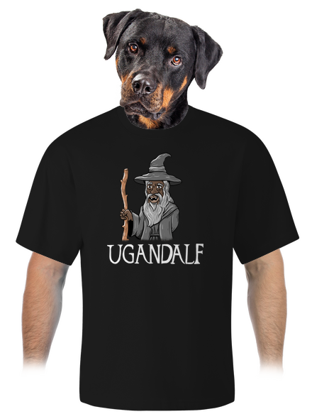 Ugandalf unisex túlméretezett póló Black