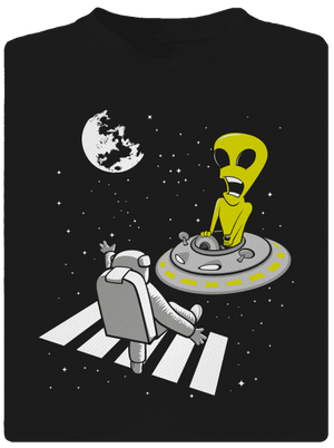 UFO crosswalk férfi sportpóló Black