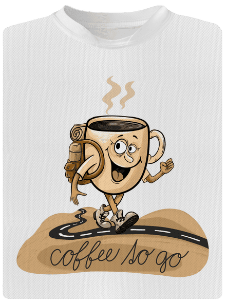 Coffee to go gyerek sport póló White