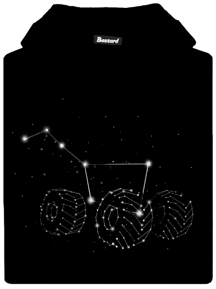 Göncölszekér gyerek kenguruzsebes pulóver Black