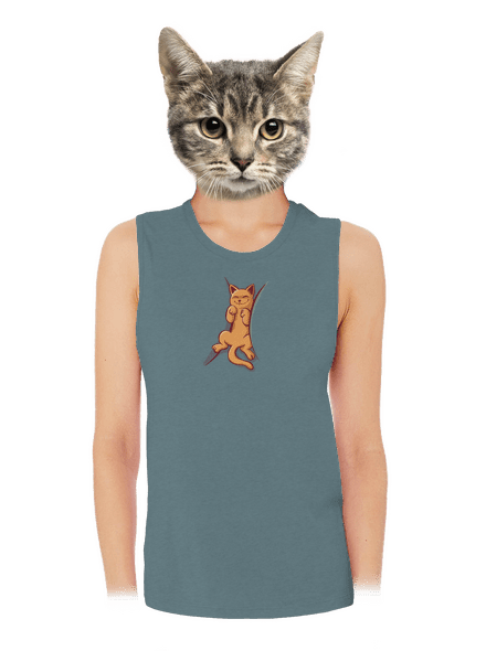 Alvó cica női bővített trikó Heather Deep Teal