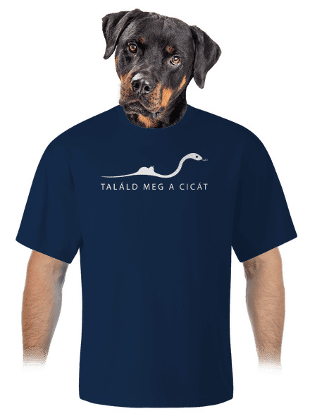 Találd meg a cicát unisex túlméretezett póló Midnight Blue