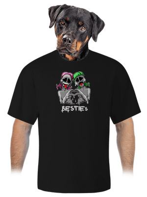 Besties unisex túlméretezett póló Black