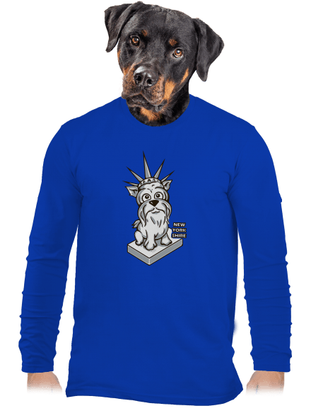 New Yorkshire férfi hosszú ujjú póló Royal Blue