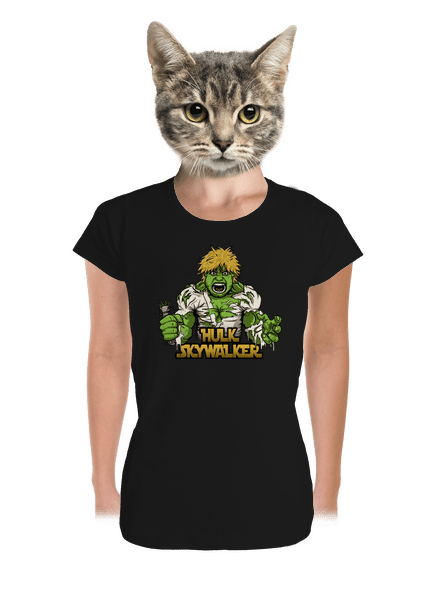 Hulk Skywalker prémium női póló Black