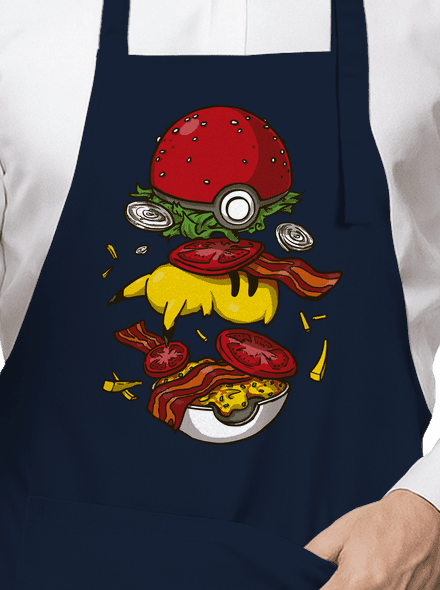 Pokémon burger kötény Navy