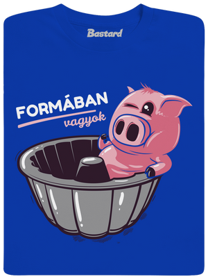 Formában férfi hosszú ujjú póló Royal Blue