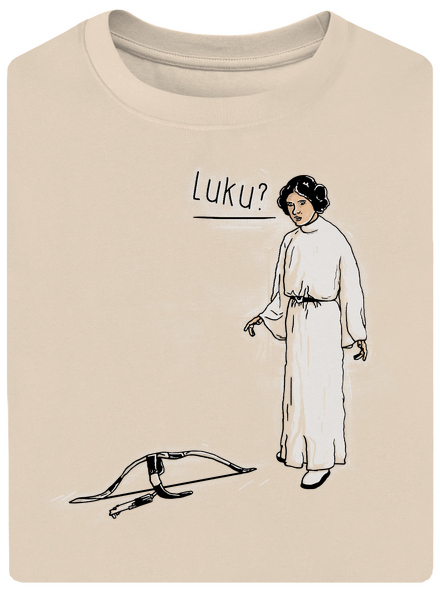 Luke és Leia unisex túlméretezett póló Almond