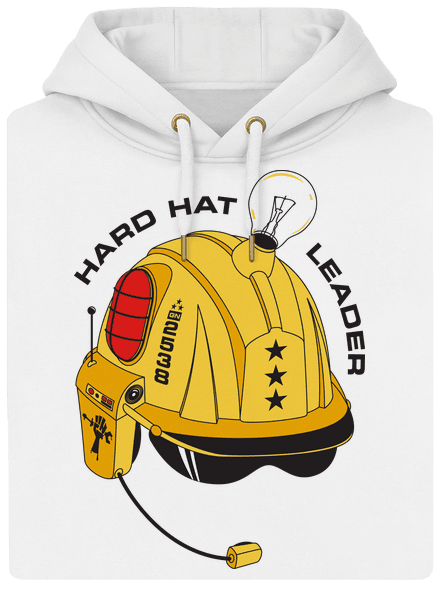 Hard hat leader unisex prémium pulóver Snowwhite