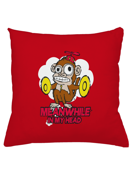 Monkey in my head párna Red