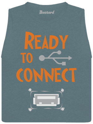 USB csatlakozás női bővített trikó Heather Deep Teal