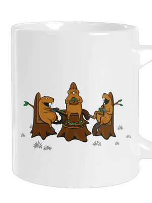 Beaver pizza party nagy bögre White