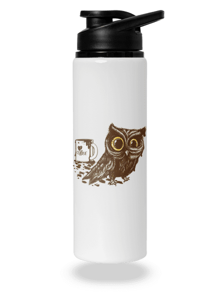 Koffeinfüggő bagoly kulacs White