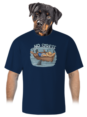 No stress unisex túlméretezett póló Midnight Blue