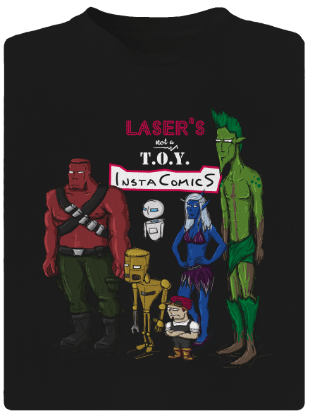 Laser's not a toy gyerek sport póló Black