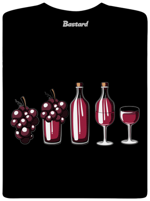 A vörösbor evolúciója férfi hosszú ujjú póló Black