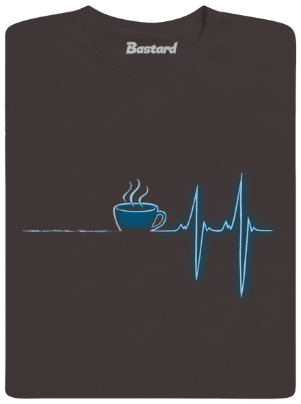Coffee help férfi hosszú ujjú póló Bear Brown