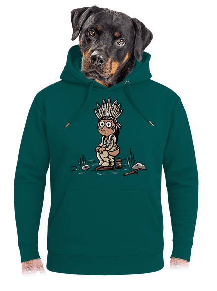 Indián unisex prémium pulóver Emerald Green