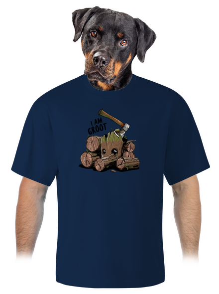 I Am Groot unisex túlméretezett póló Midnight Blue