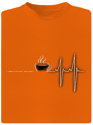 Coffee help férfi sportpóló Neon Orange