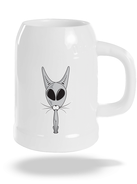 UFO cat söröskorsó White