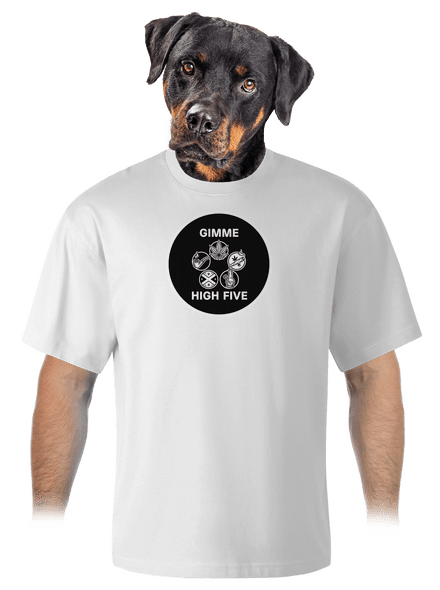 Gimme high five unisex túlméretezett póló White