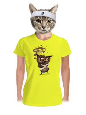 I need more coffee női sportpóló Neon Yellow