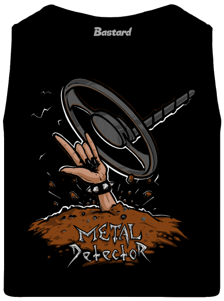 Metal detector férfi trikó Black