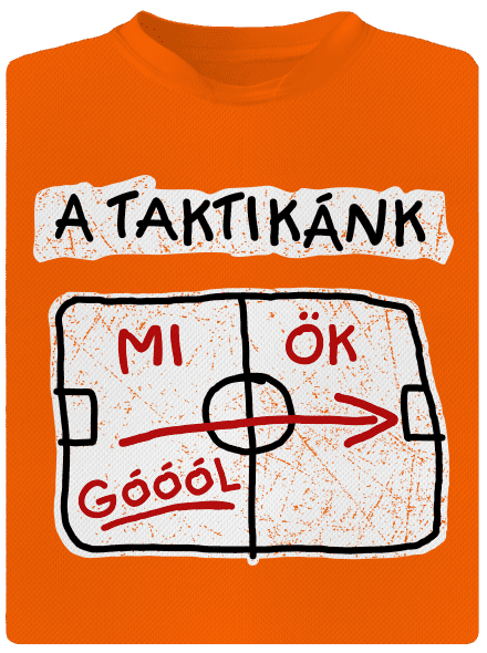 A taktikánk férfi sportpóló Neon Orange