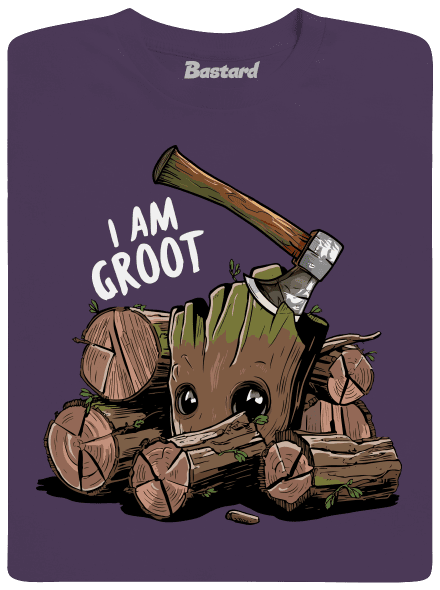 I Am Groot férfi póló Urban Purple