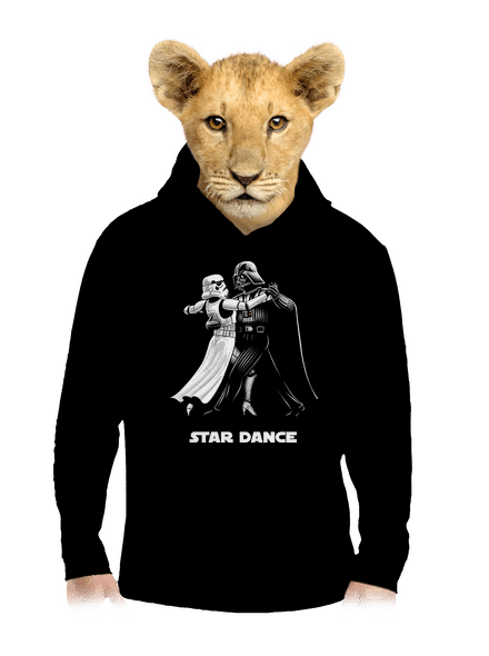 Star dance gyerek kenguruzsebes pulóver Black