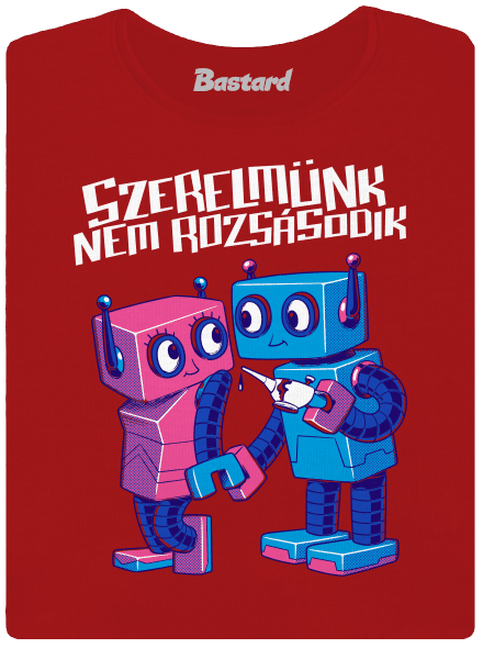 Robotok prémium női póló Red Mal