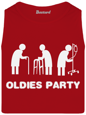 Oldies party férfi trikó Red