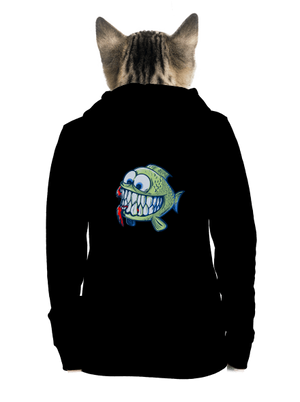  cipzáras női pulóver Black