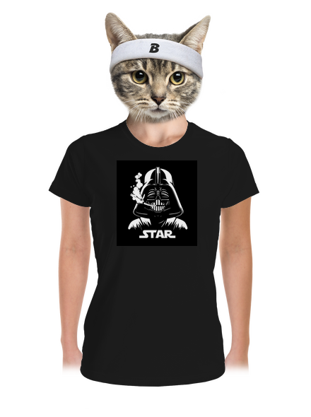 Darth Star női sportpóló Black