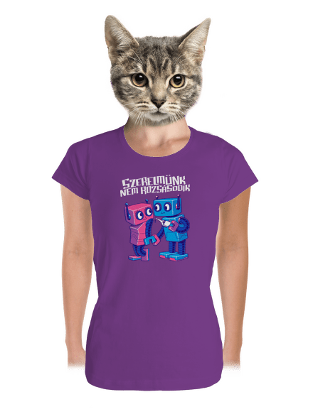 Robotok prémium női póló Purple