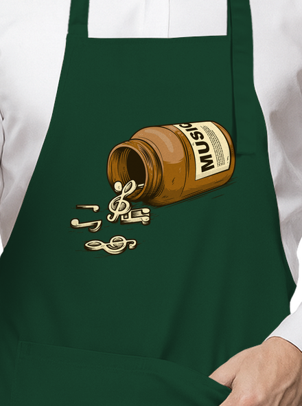Music Pills kötény Bottle Green