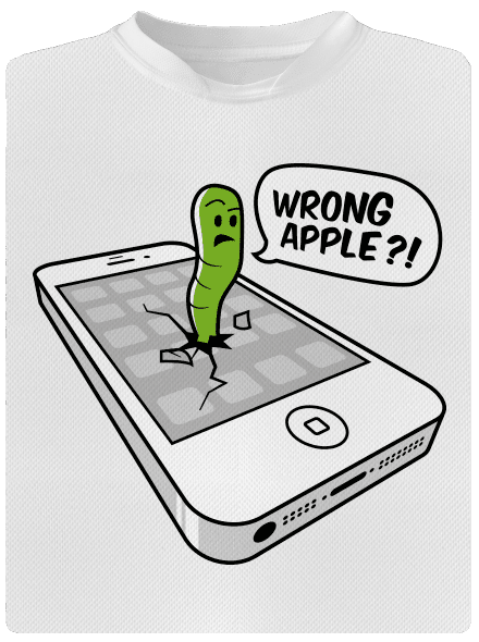 Wrong apple férfi sportpóló White