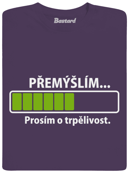 Gondolkodom férfi póló Urban Purple