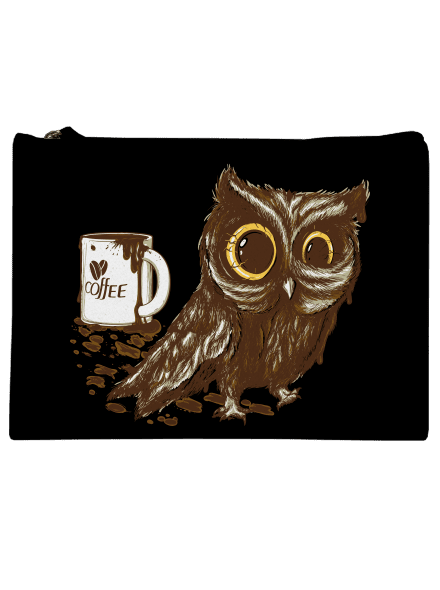 Koffeinfüggő bagoly kis táska Black