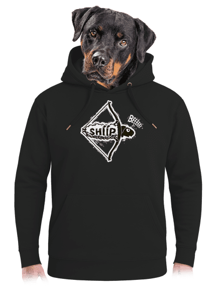  unisex prémium pulóver Dark Black