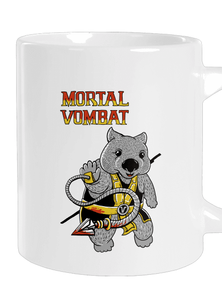 Mortal Vombat nagy bögre White