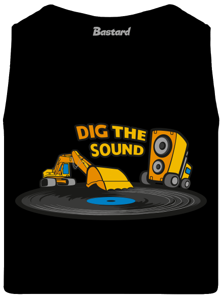 Dig the sound férfi trikó Black