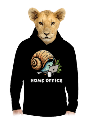 Sneka home office gyerek kenguruzsebes pulóver Black