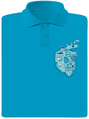 Érte dobog a szív férfi pólóingek Blue Atol