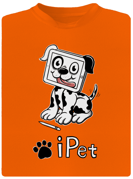 iPet gyerek sport póló Neon Orange