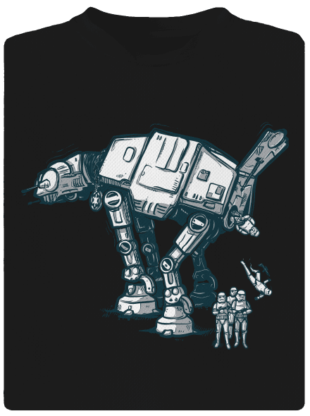 AT-AT férfi sportpóló Black