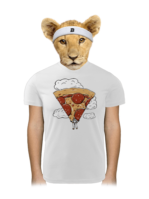 Pizza ejtőernyős gyerek sport póló White