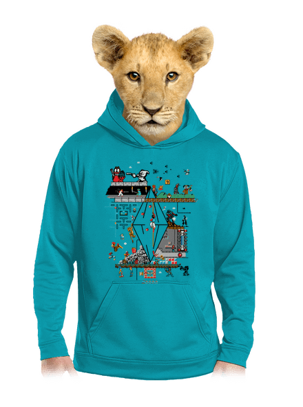 Veretés gyerek kenguruzsebes pulóver Hawaiian Blue